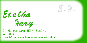 etelka hary business card