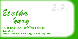 etelka hary business card